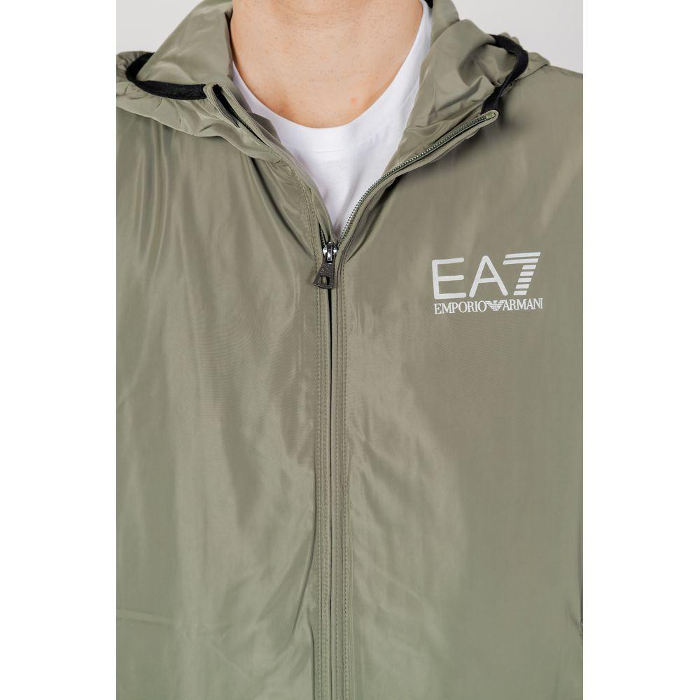 EA7 Emporio Armani Green Polyester Jacket - Arichezz.store