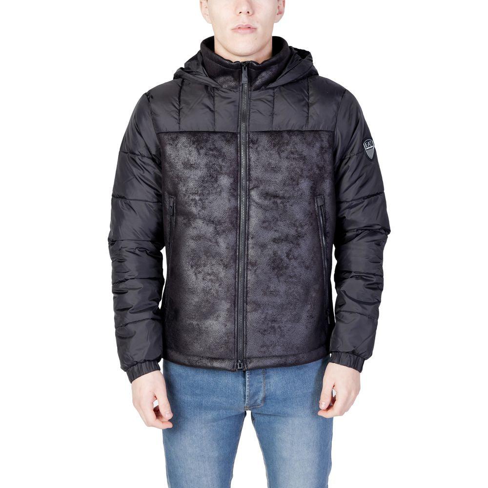 EA7 Emporio Armani Black Polyester Jacket - Arichezz.store