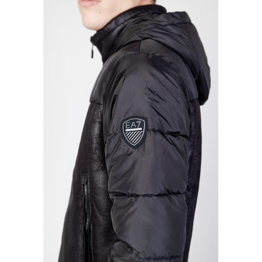 EA7 Emporio Armani Black Polyester Jacket - Arichezz.store