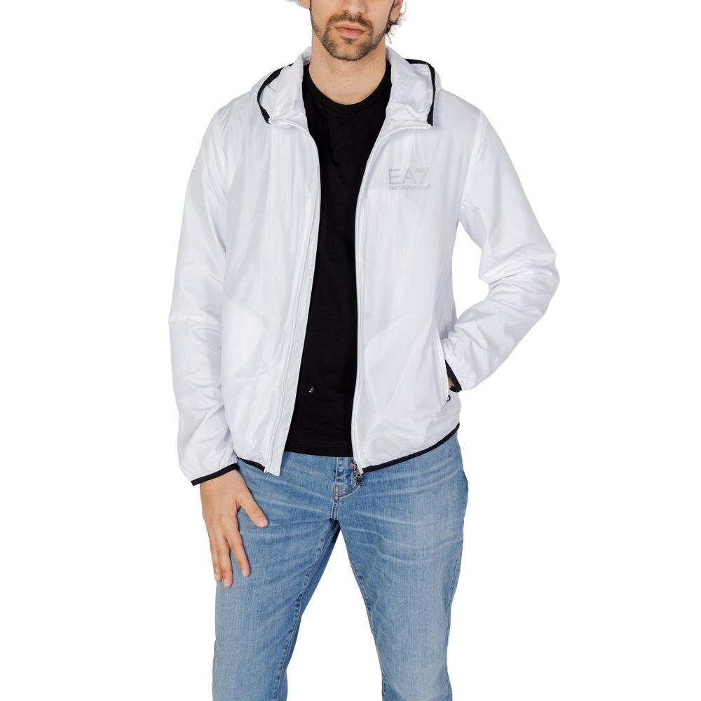 EA7 Emporio Armani White Polyester Jacket - Arichezz.store