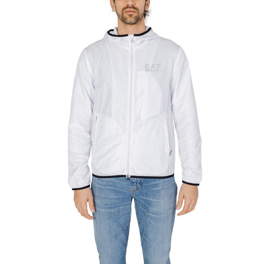 EA7 Emporio Armani White Polyester Jacket - Arichezz.store