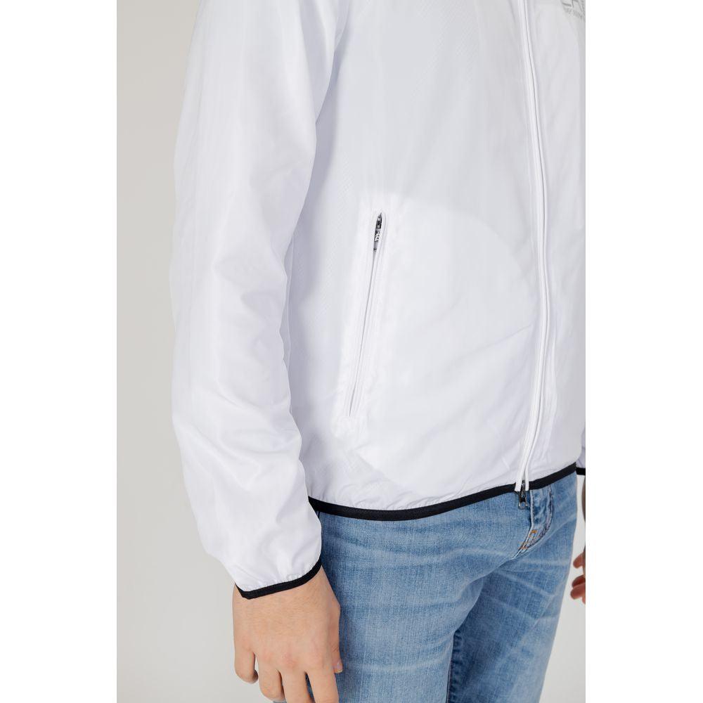 EA7 Emporio Armani White Polyester Jacket - Arichezz.store