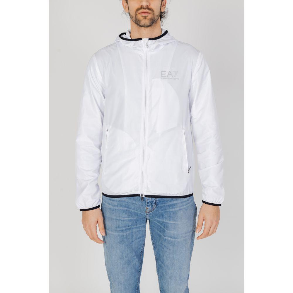 EA7 Emporio Armani White Polyester Jacket - Arichezz.store