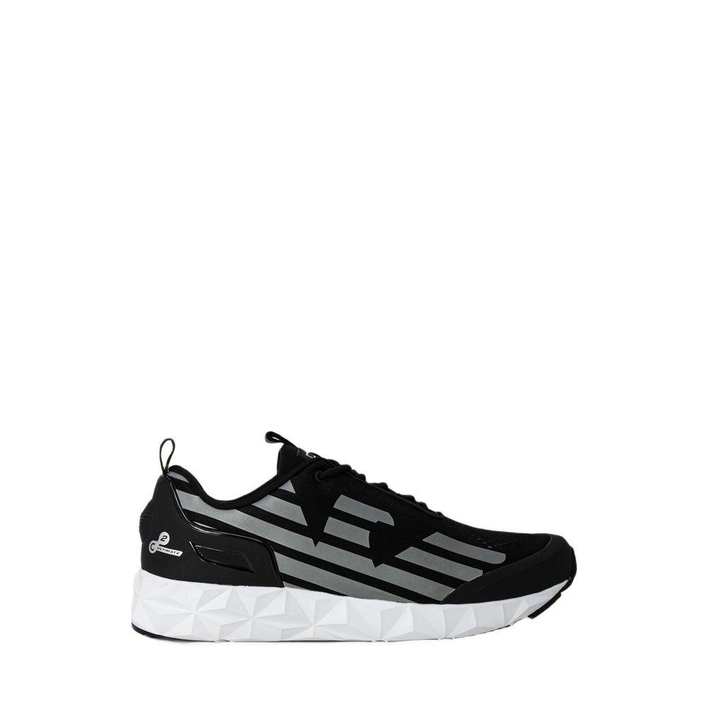 EA7 Emporio Armani Black Polyester Sneaker - Arichezz.store