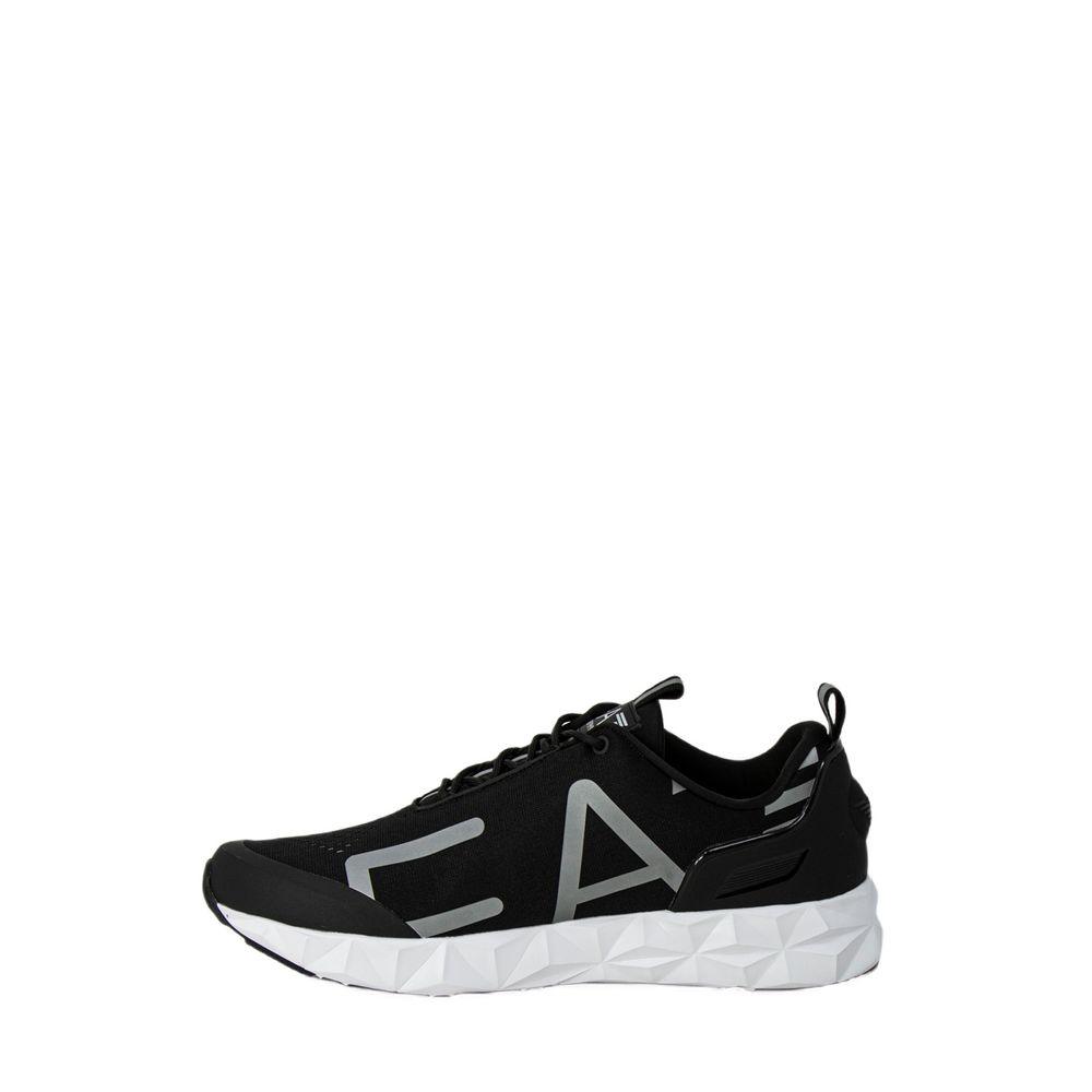 EA7 Emporio Armani Black Polyester Sneaker - Arichezz.store