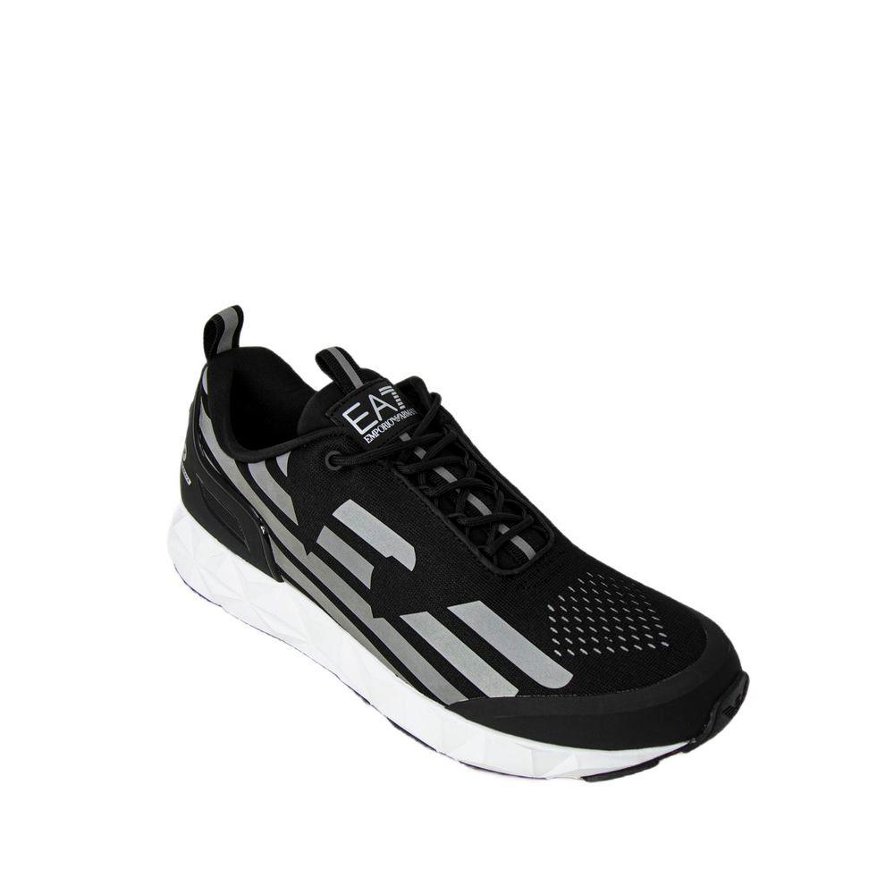 EA7 Emporio Armani Black Polyester Sneaker - Arichezz.store