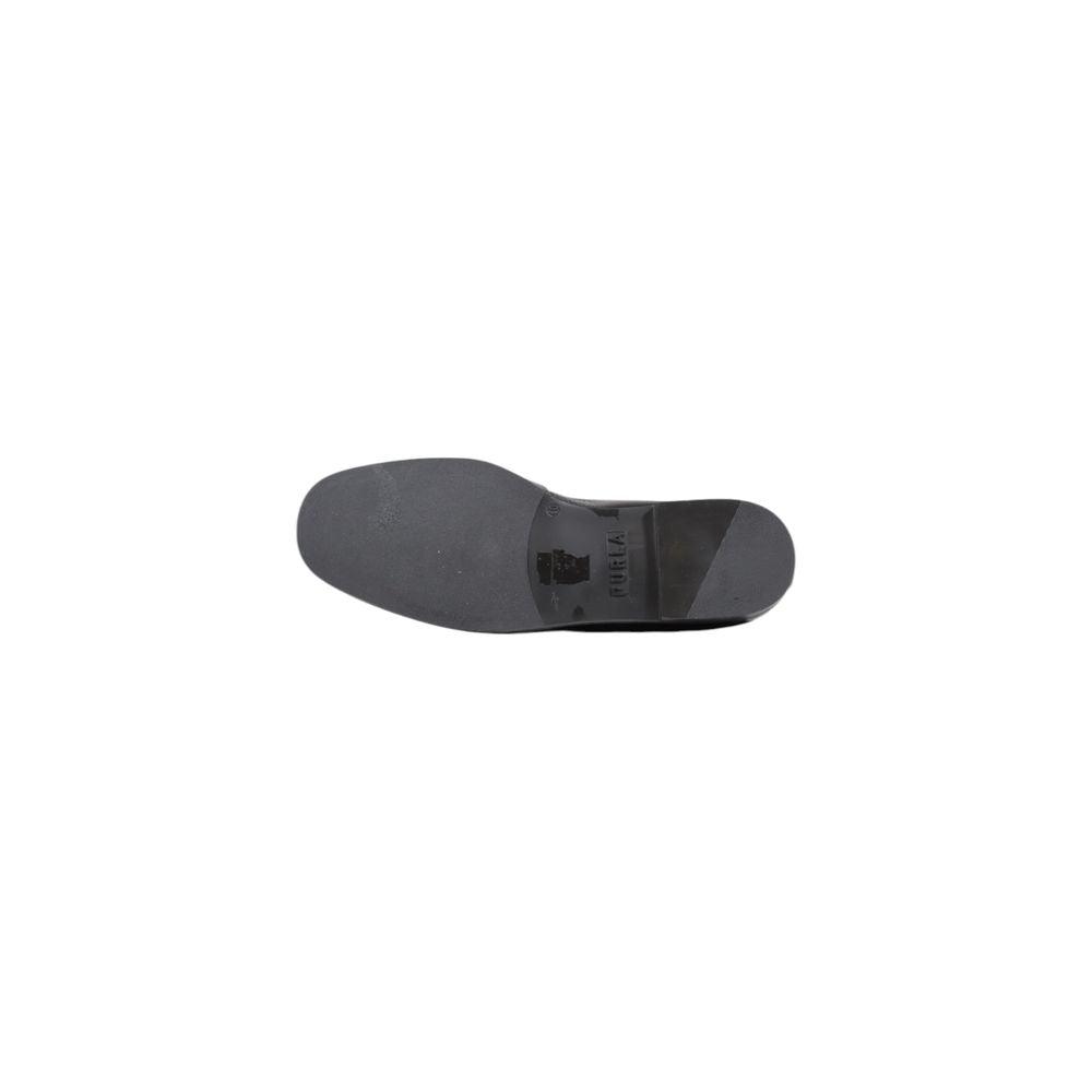 Furla Black Leather Flat Shoe - Arichezz.store