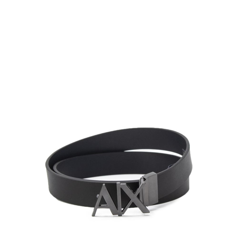 Armani Exchange Black Leather Belt - Arichezz.store