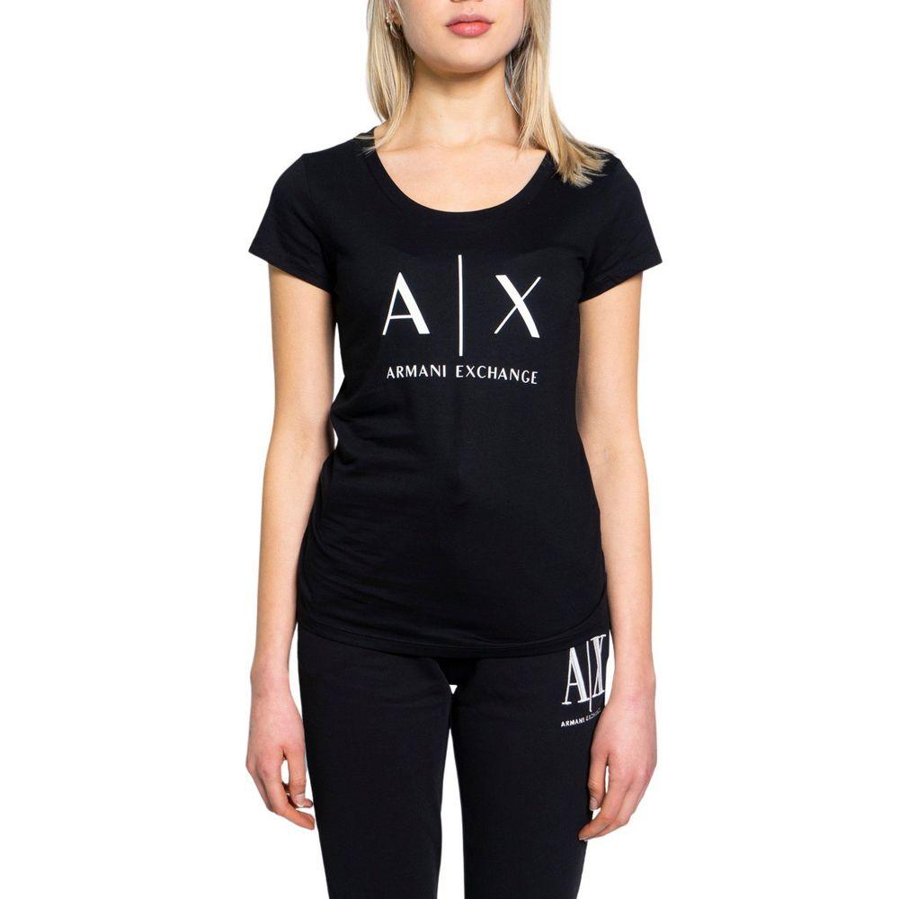 Armani Exchange Black Cotton Tops & T-Shirt - Arichezz.store