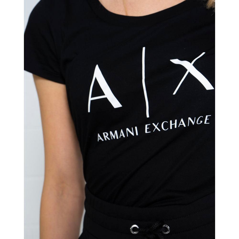 Armani Exchange Black Cotton Tops & T-Shirt - Arichezz.store