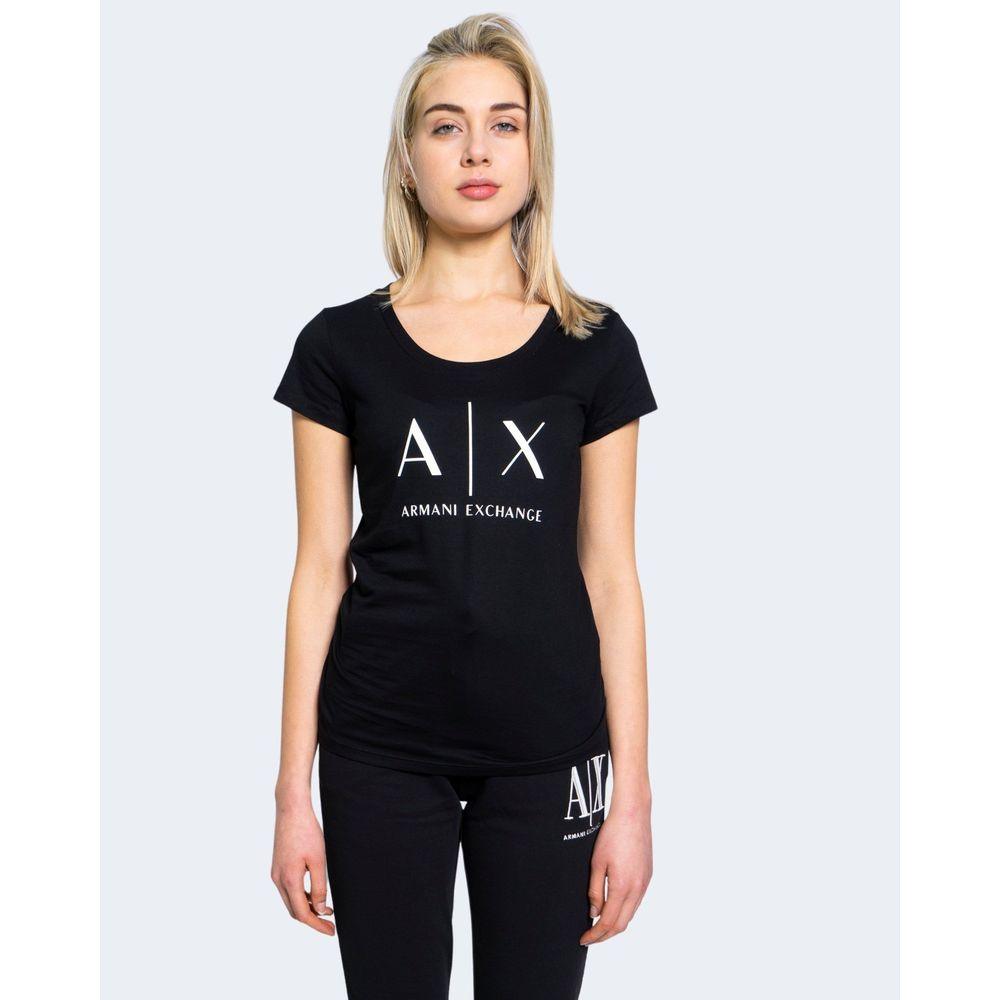 Armani Exchange Black Cotton Tops & T-Shirt - Arichezz.store