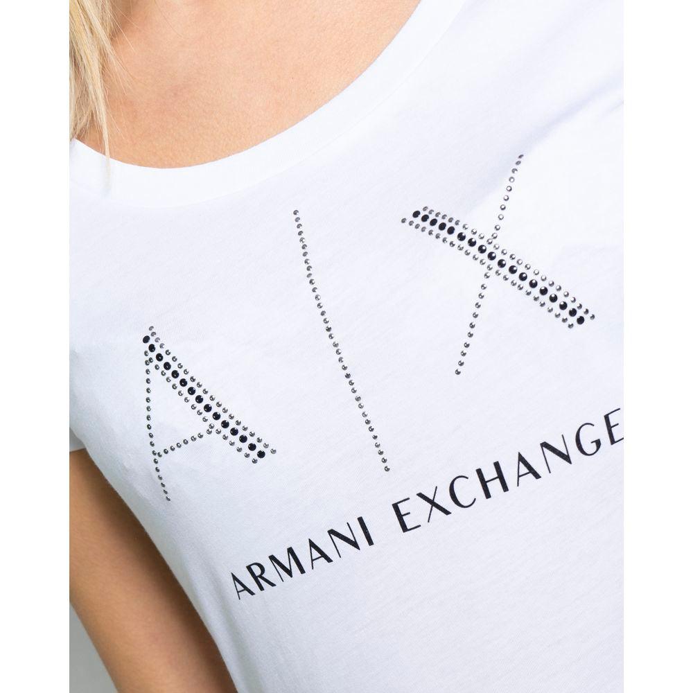 Armani Exchange White Cotton Tops & T-Shirt - Arichezz.store