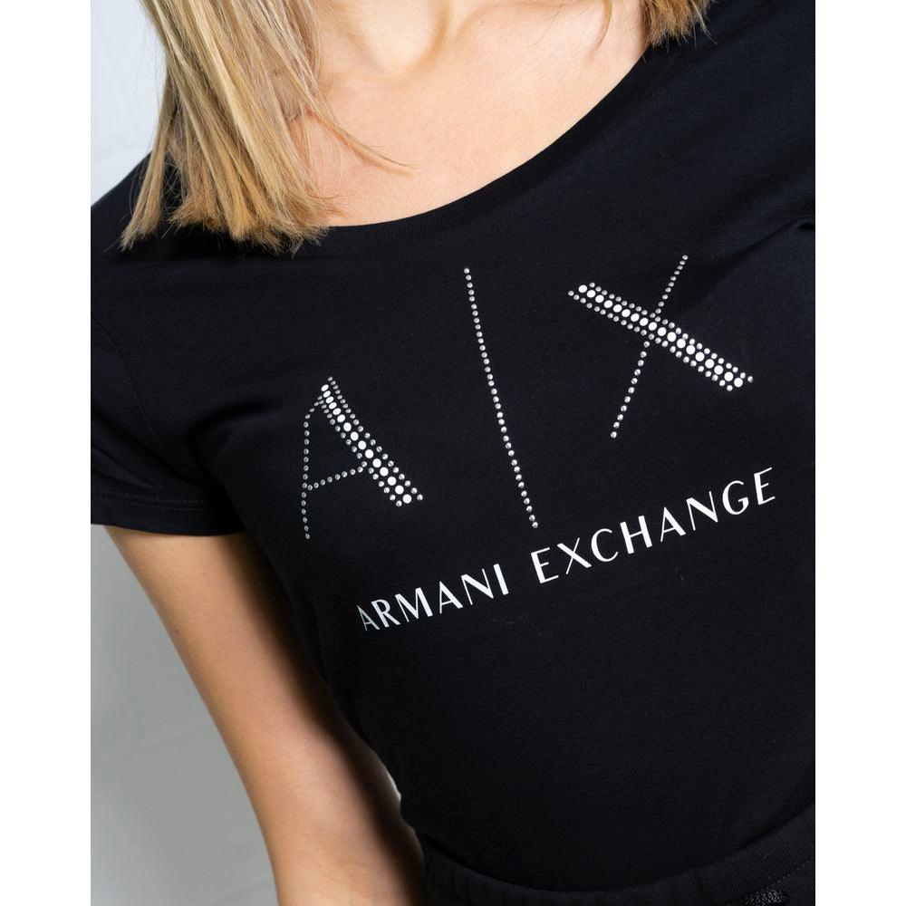 Armani Exchange Black Cotton Tops & T-Shirt - Arichezz.store