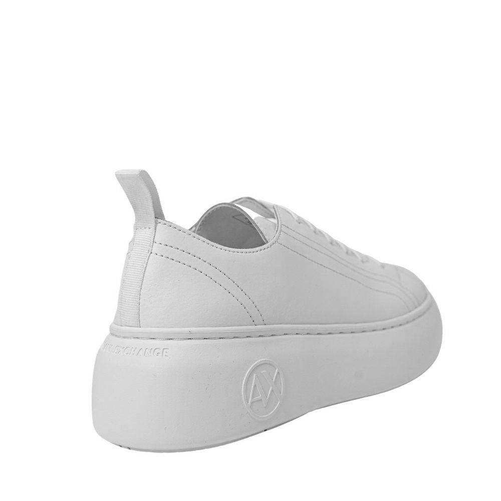 Armani Exchange White Leather Sneaker - Arichezz.store