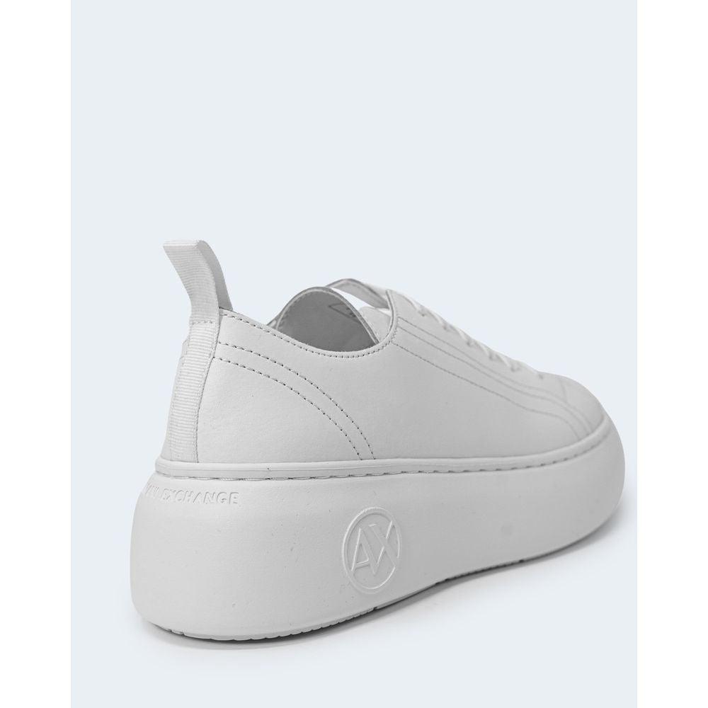 Armani Exchange White Leather Sneaker - Arichezz.store