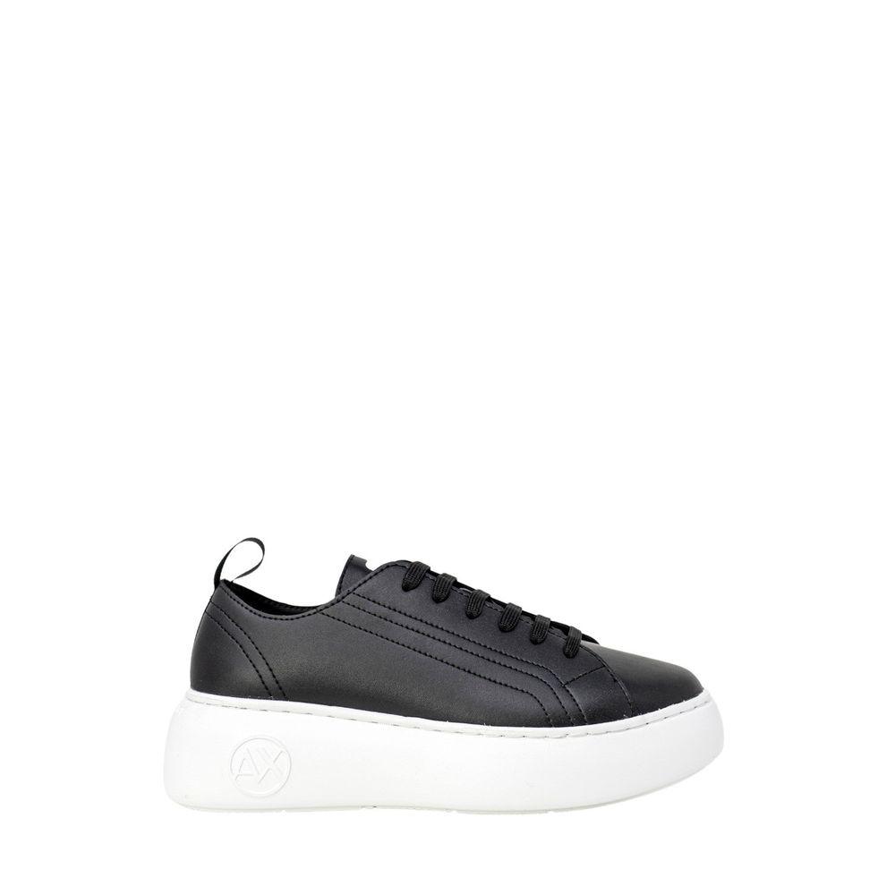 Armani Exchange Black Synthetic Leather Sneaker - Arichezz.store