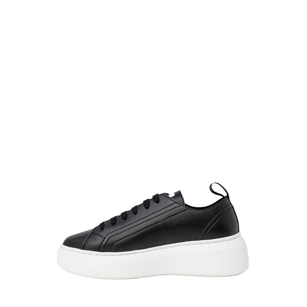 Armani Exchange Black Synthetic Leather Sneaker - Arichezz.store