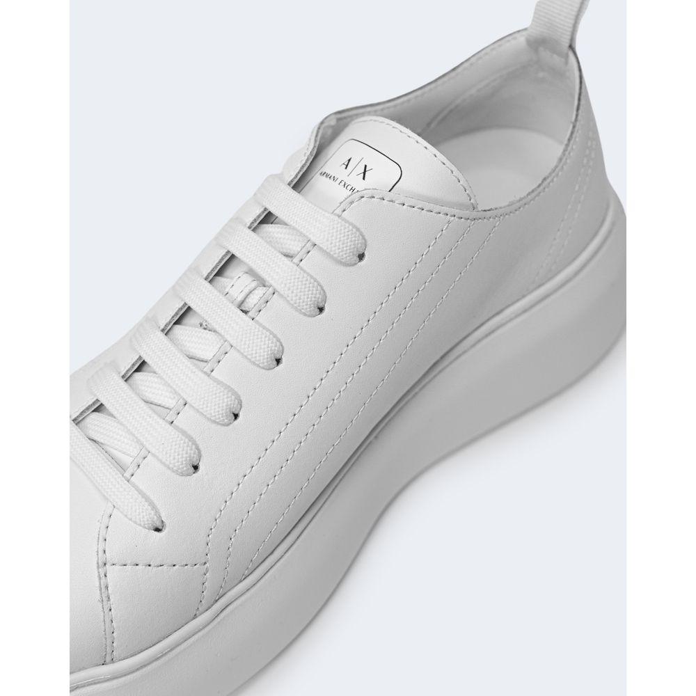 Armani Exchange White Leather Sneaker - Arichezz.store