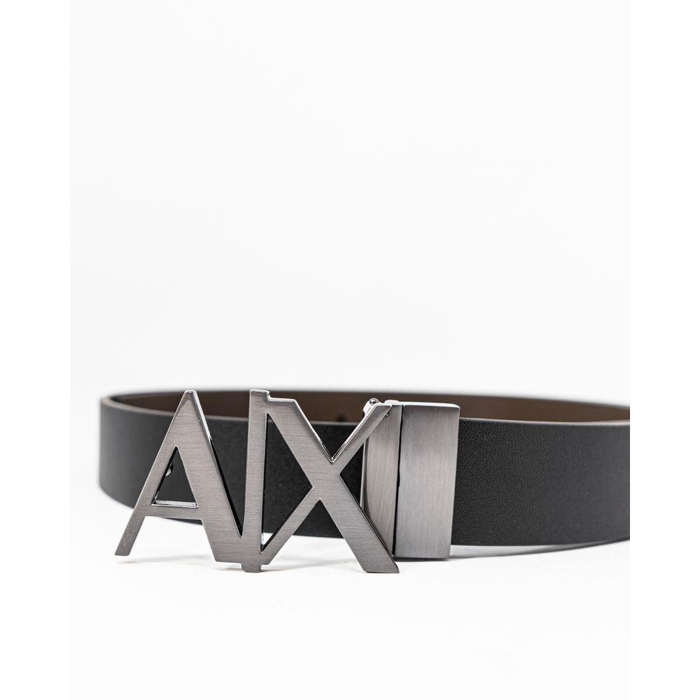 Armani Exchange Black Leather Belt - Arichezz.store