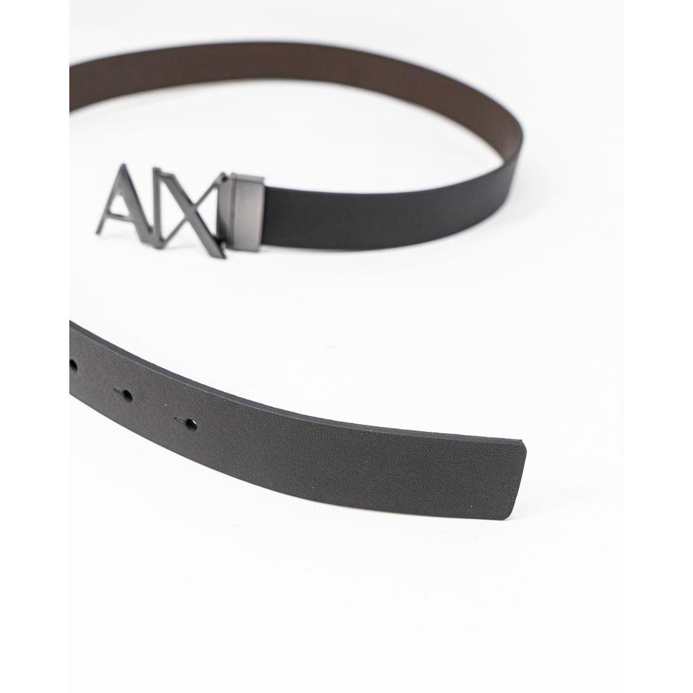 Armani Exchange Black Leather Belt - Arichezz.store