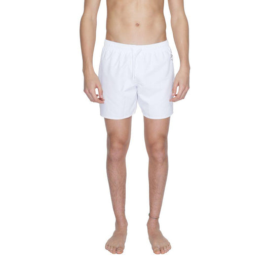 EA7 Emporio Armani White Polyester Swimwear - Arichezz.store