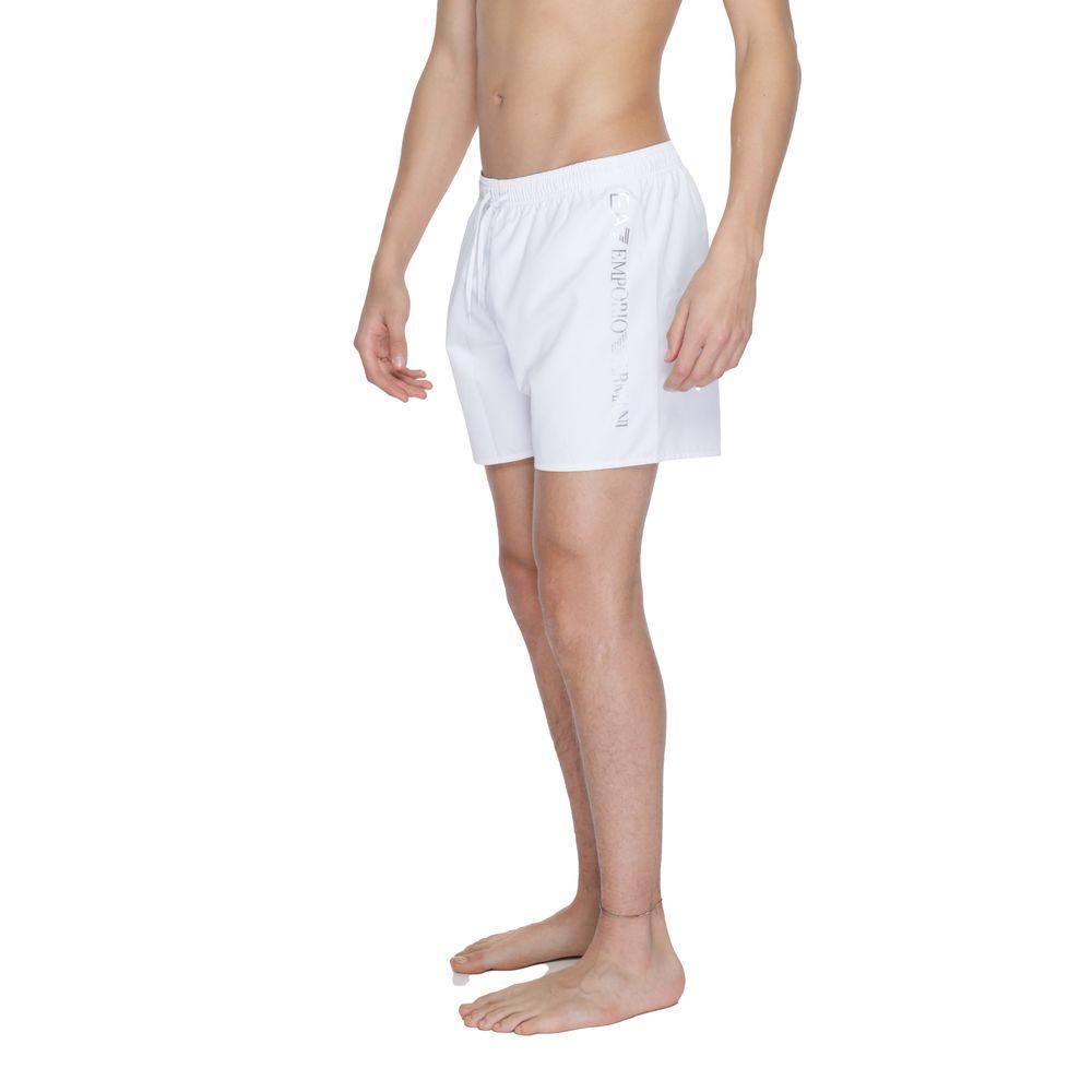 EA7 Emporio Armani White Polyester Swimwear - Arichezz.store