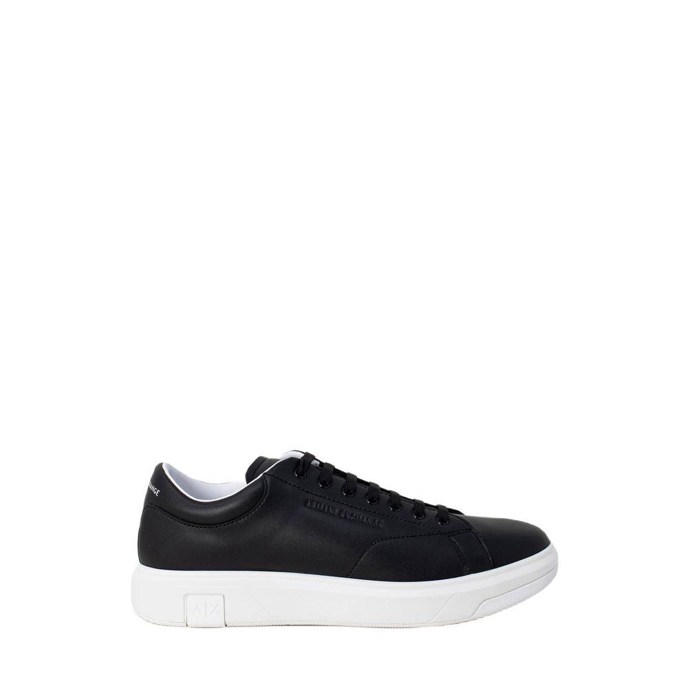 Armani Exchange Black Leather Sneaker - Arichezz.store