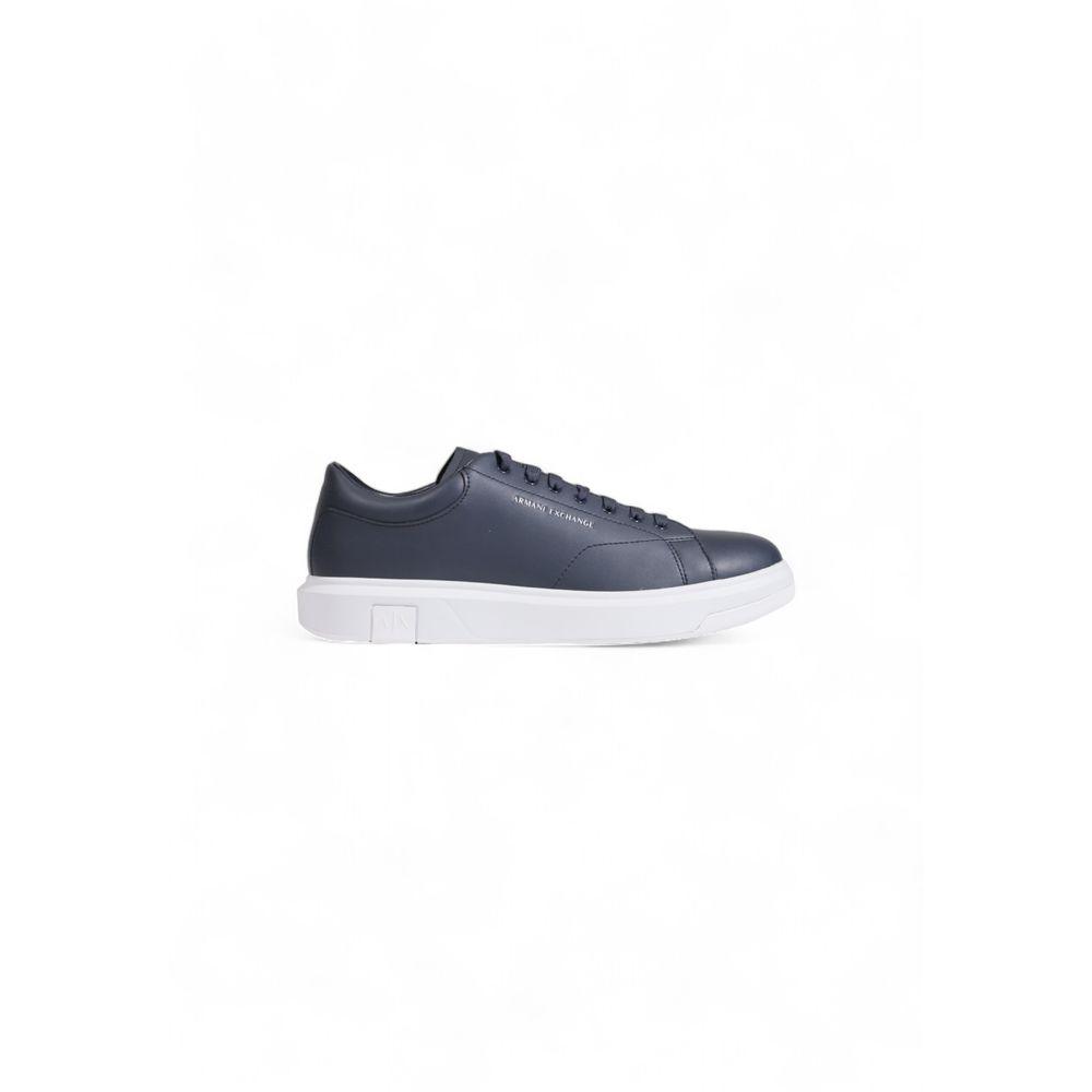 Armani Exchange Blue Leather Sneaker - Arichezz.store