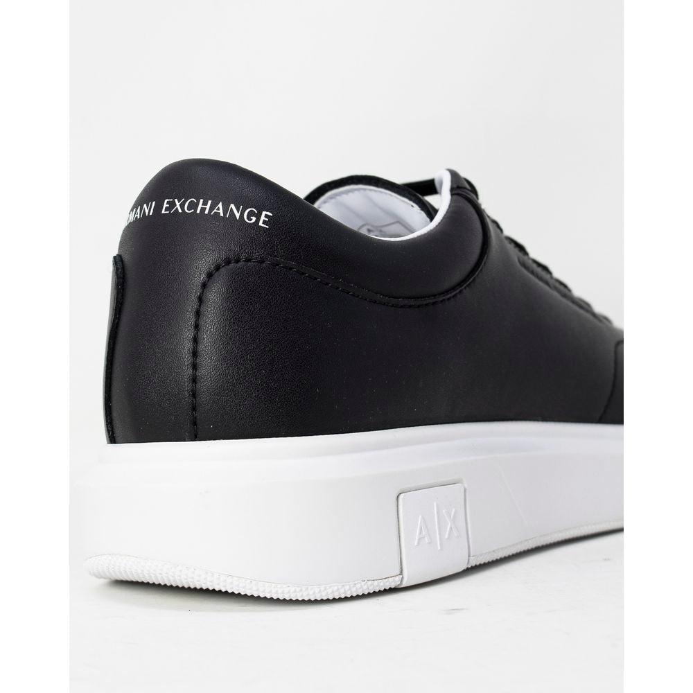 Armani Exchange Black Leather Sneaker - Arichezz.store