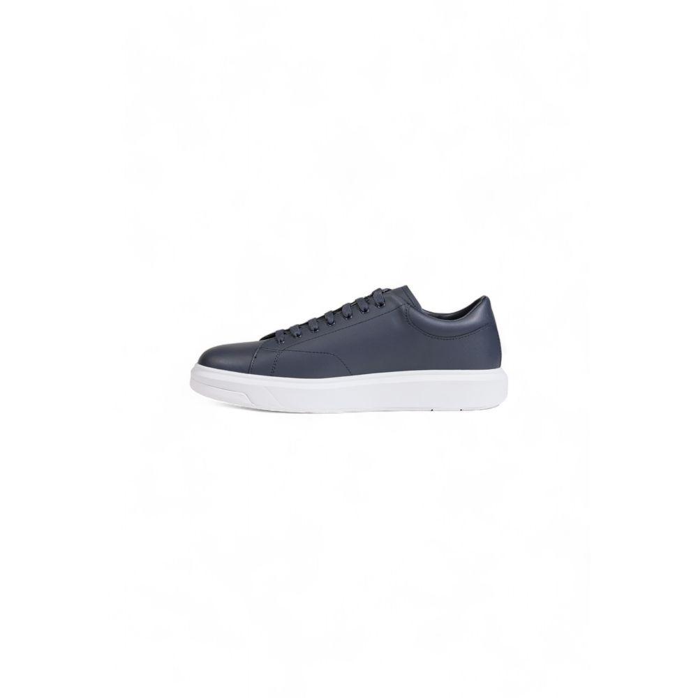 Armani Exchange Blue Leather Sneaker - Arichezz.store