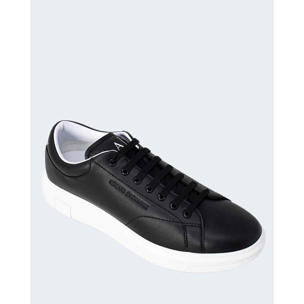 Armani Exchange Black Leather Sneaker - Arichezz.store