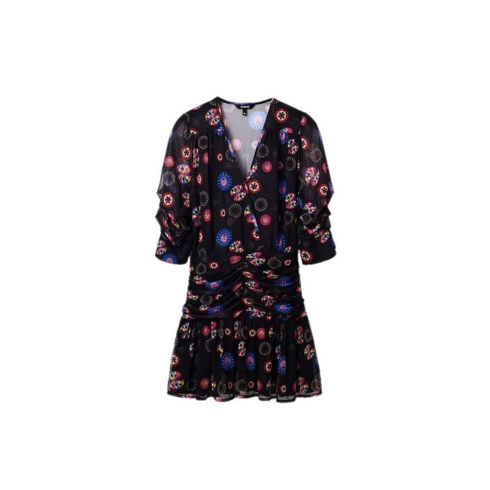 Desigual Black Polyester Dress - Arichezz.store