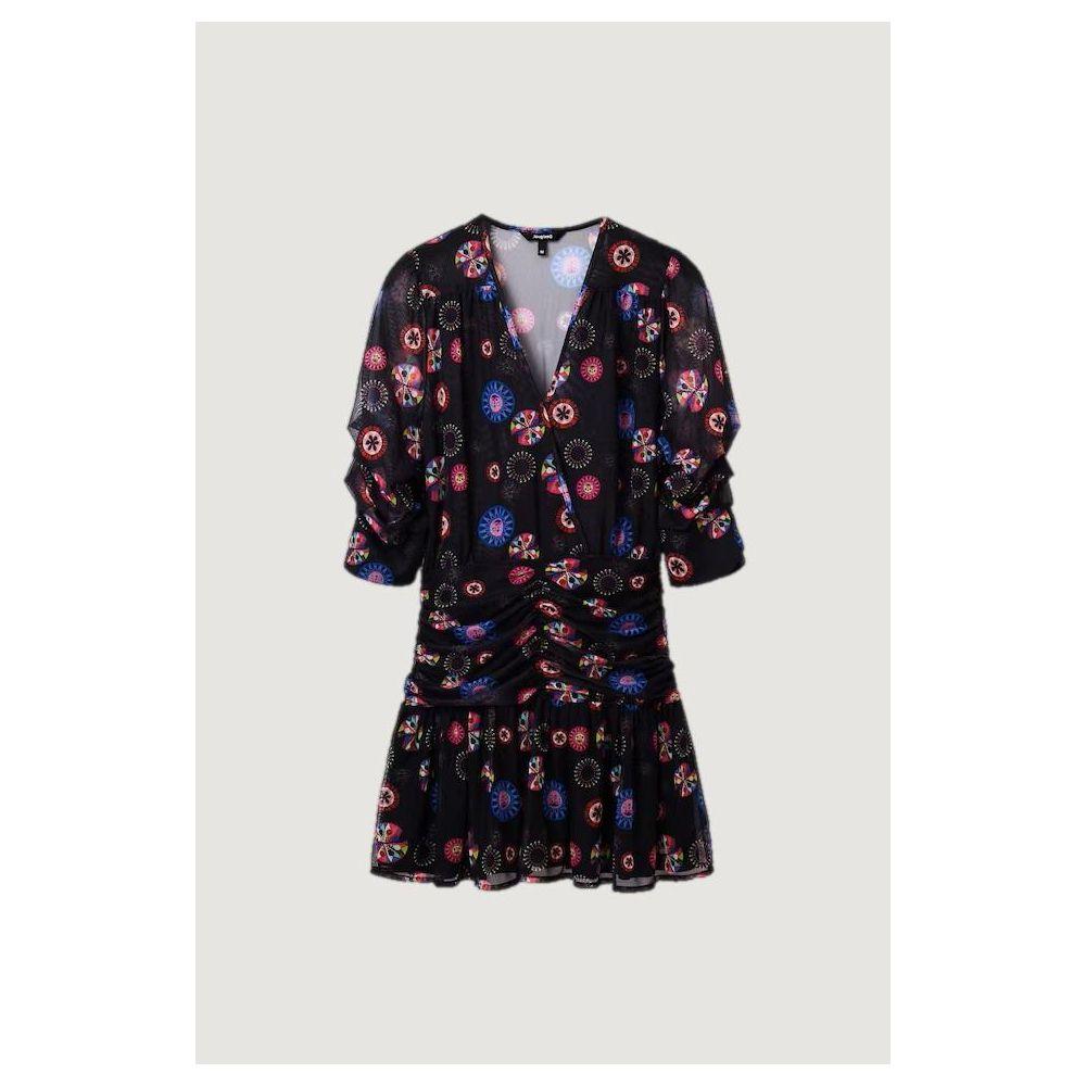 Desigual Black Polyester Dress - Arichezz.store