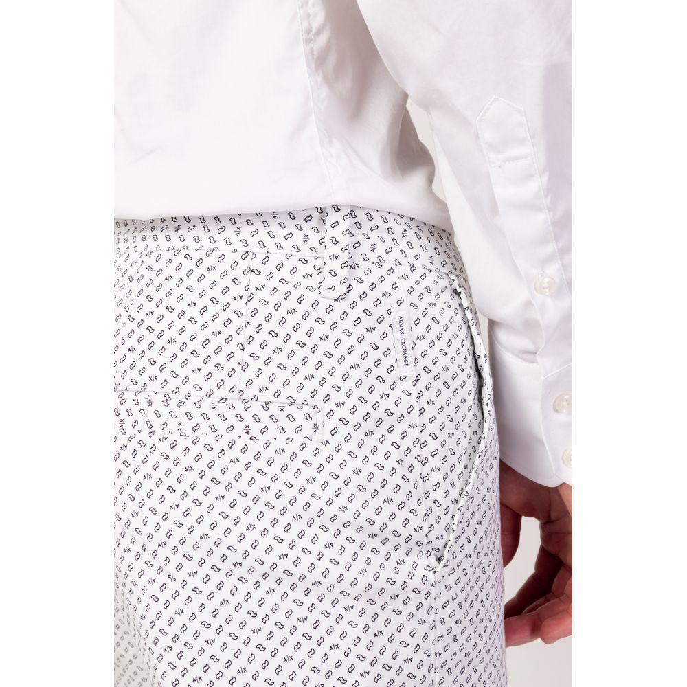 Armani Exchange White Cotton Short - Arichezz.store