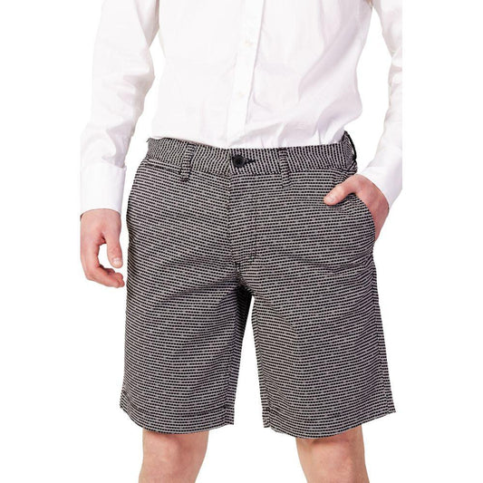 Armani Exchange Black And White Cotton Short - Arichezz.store