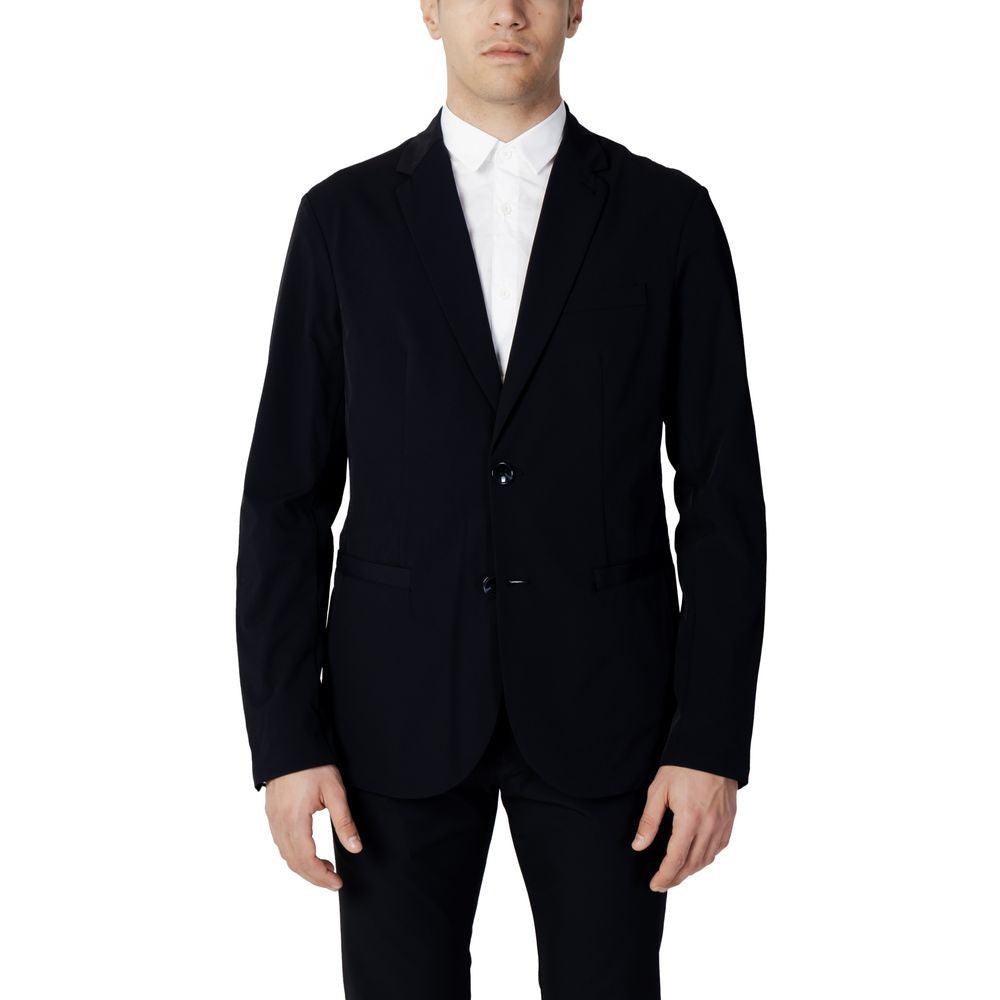 Armani Exchange Blue Cotton Blazer - Arichezz.store