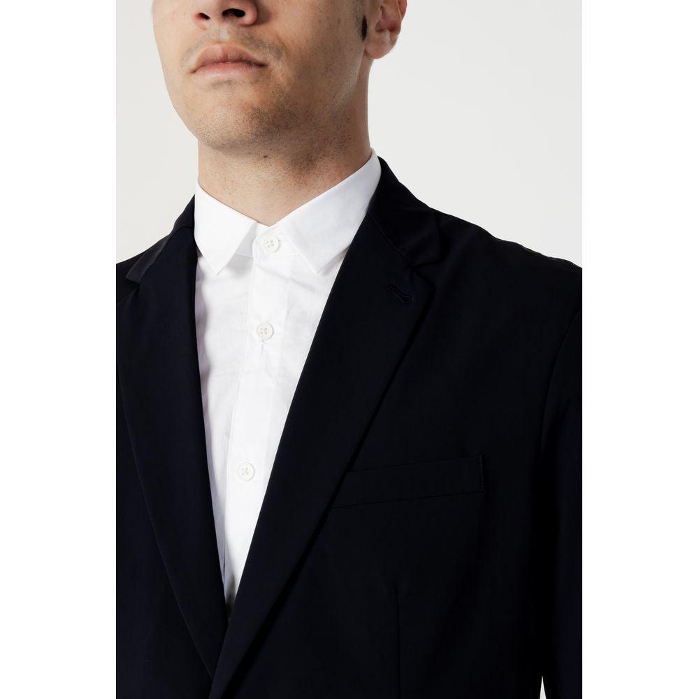 Armani Exchange Blue Cotton Blazer - Arichezz.store