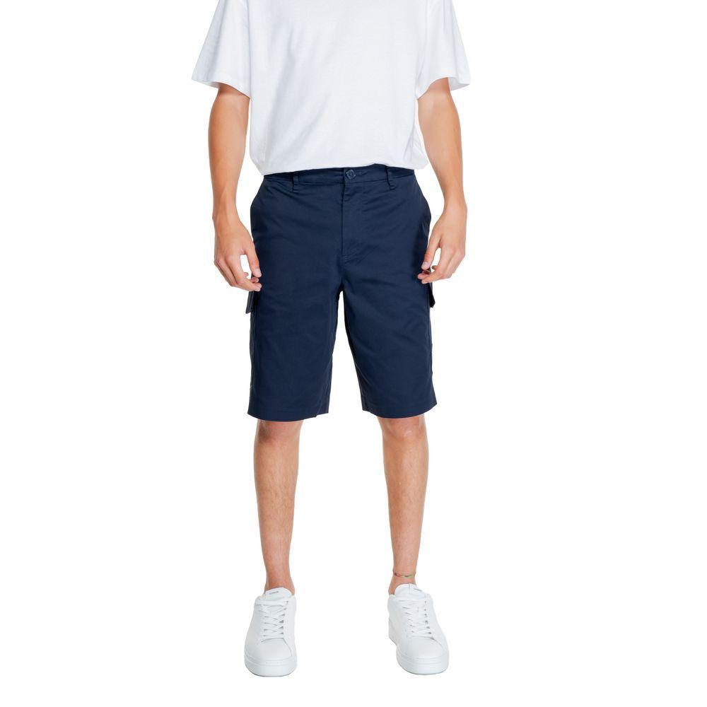 Armani Exchange Blue Cotton Short - Arichezz.store