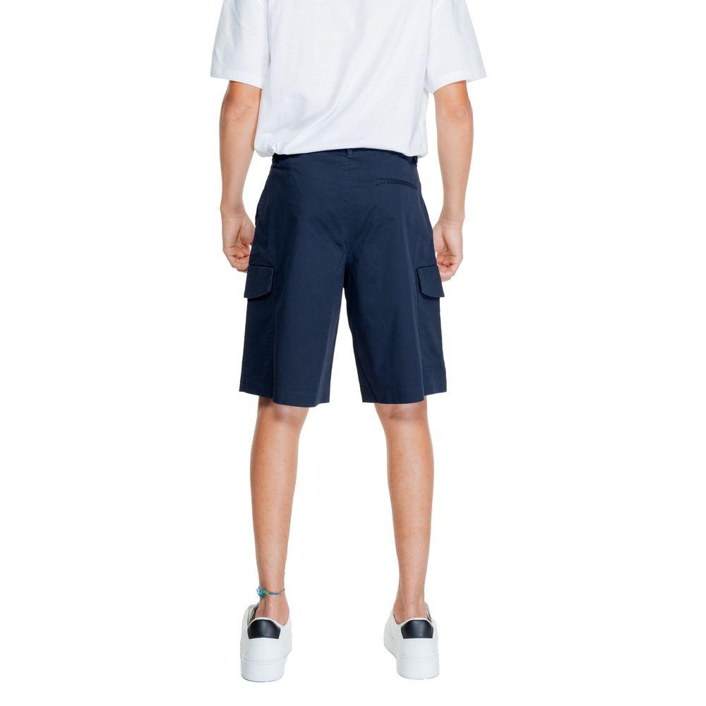 Armani Exchange Blue Cotton Short - Arichezz.store