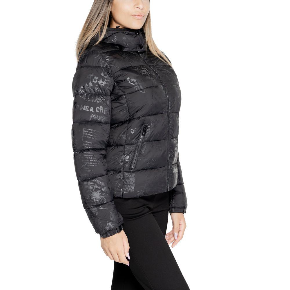 Desigual Black Polyamide Jackets & Coat - Arichezz.store