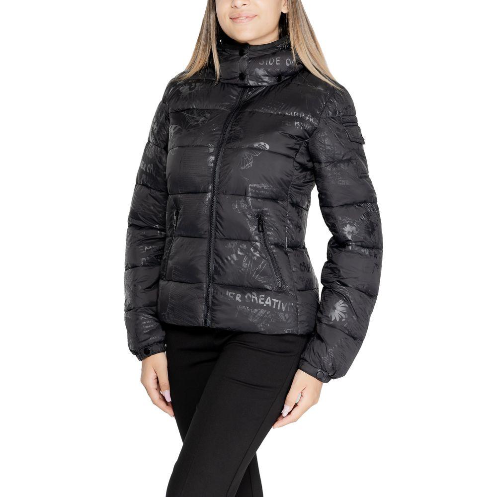 Desigual Black Polyamide Jackets & Coat - Arichezz.store