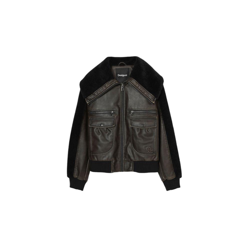 Desigual Black Polyethylene Jackets & Coat - Arichezz.store