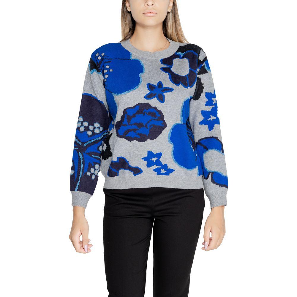 Desigual Gray Viscose Sweater - Arichezz.store