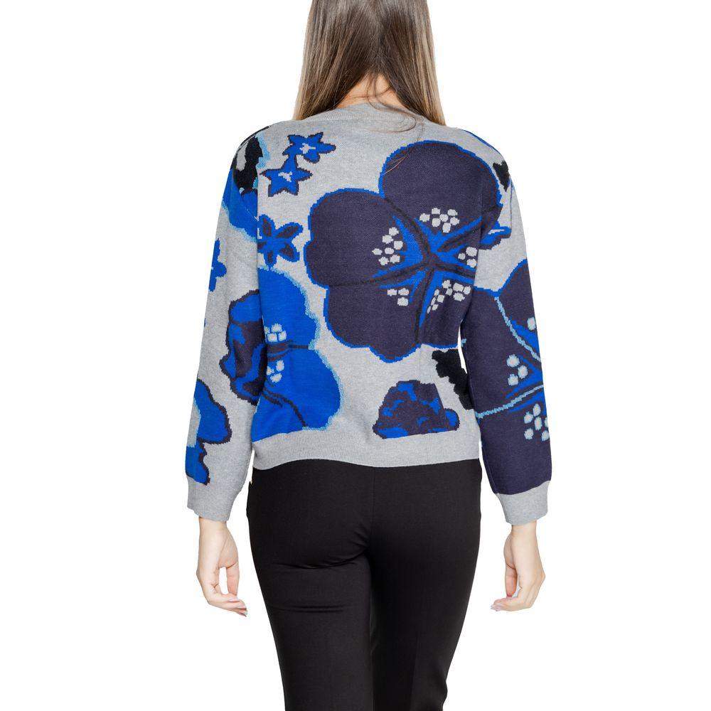 Desigual Gray Viscose Sweater - Arichezz.store