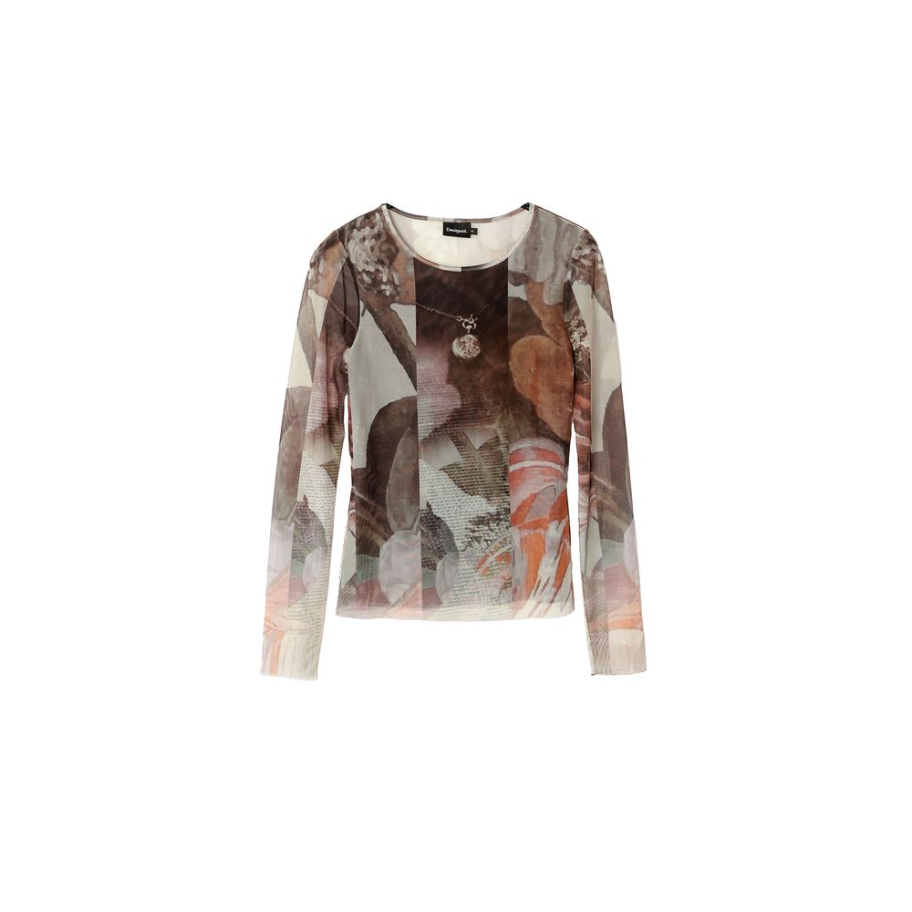 Desigual Brown Polyester Tops & T-Shirt - Arichezz.store