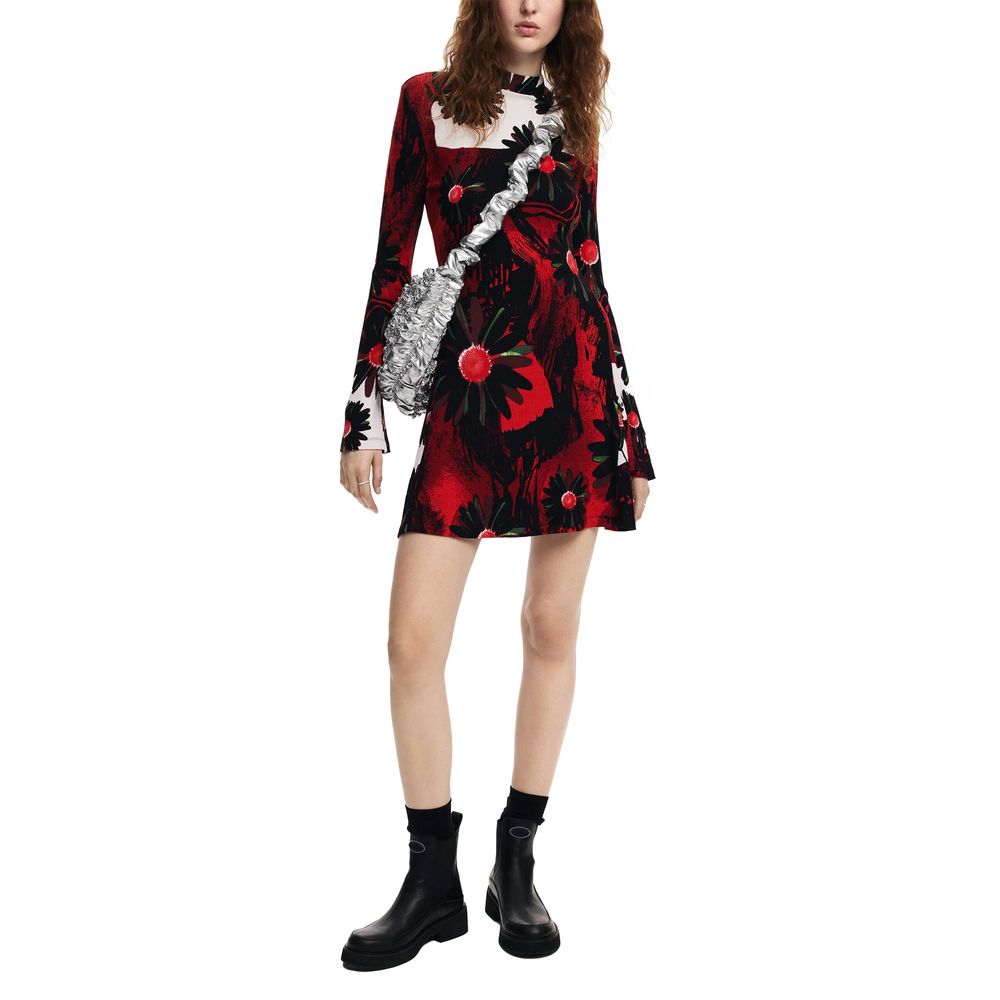 Desigual Red Viscose Dress - Arichezz.store