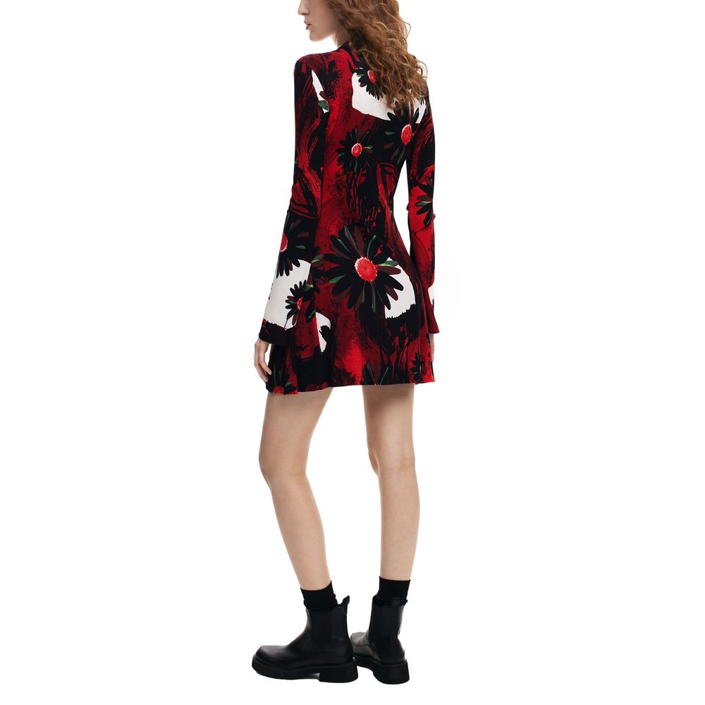 Desigual Red Viscose Dress - Arichezz.store