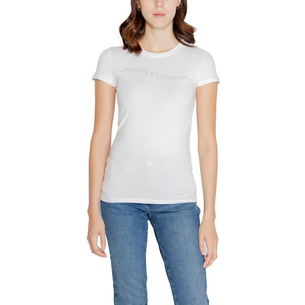 Armani Exchange White Cotton Tops & T-Shirt - Arichezz.store