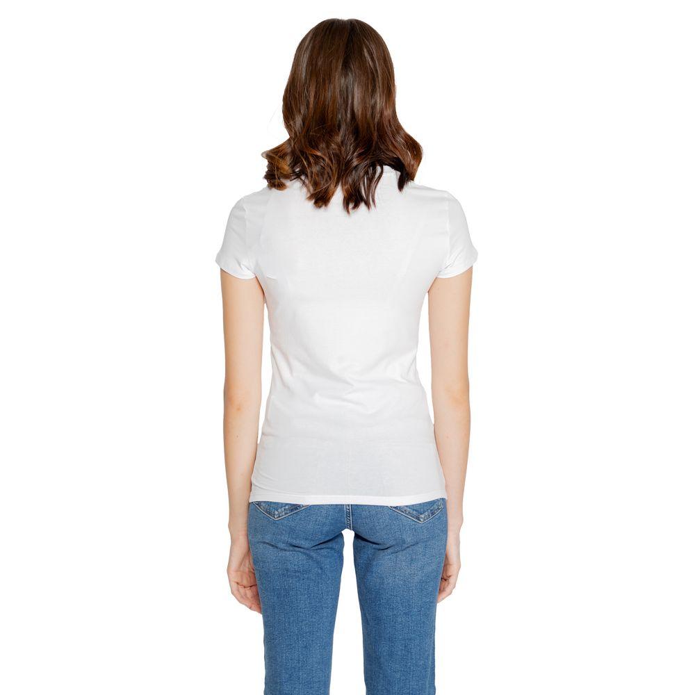 Armani Exchange White Cotton Tops & T-Shirt - Arichezz.store