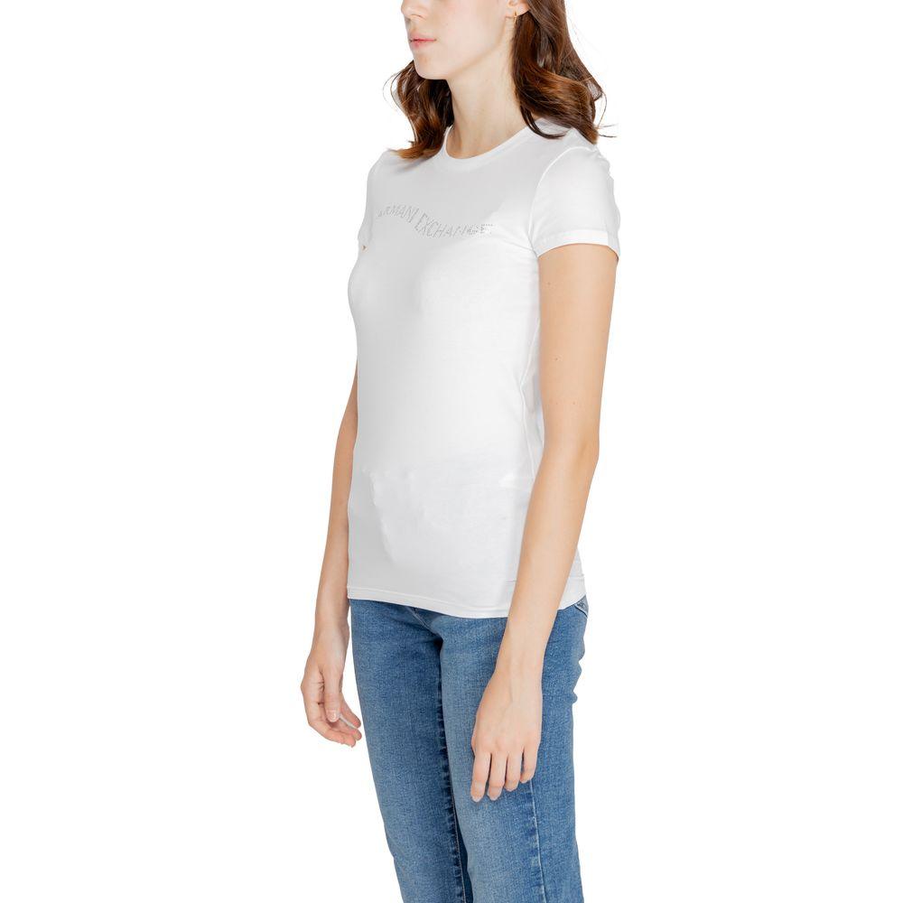 Armani Exchange White Cotton Tops & T-Shirt - Arichezz.store